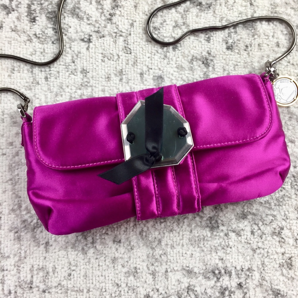 LANVIN PARIS Satin, Metal & Glass Bag
